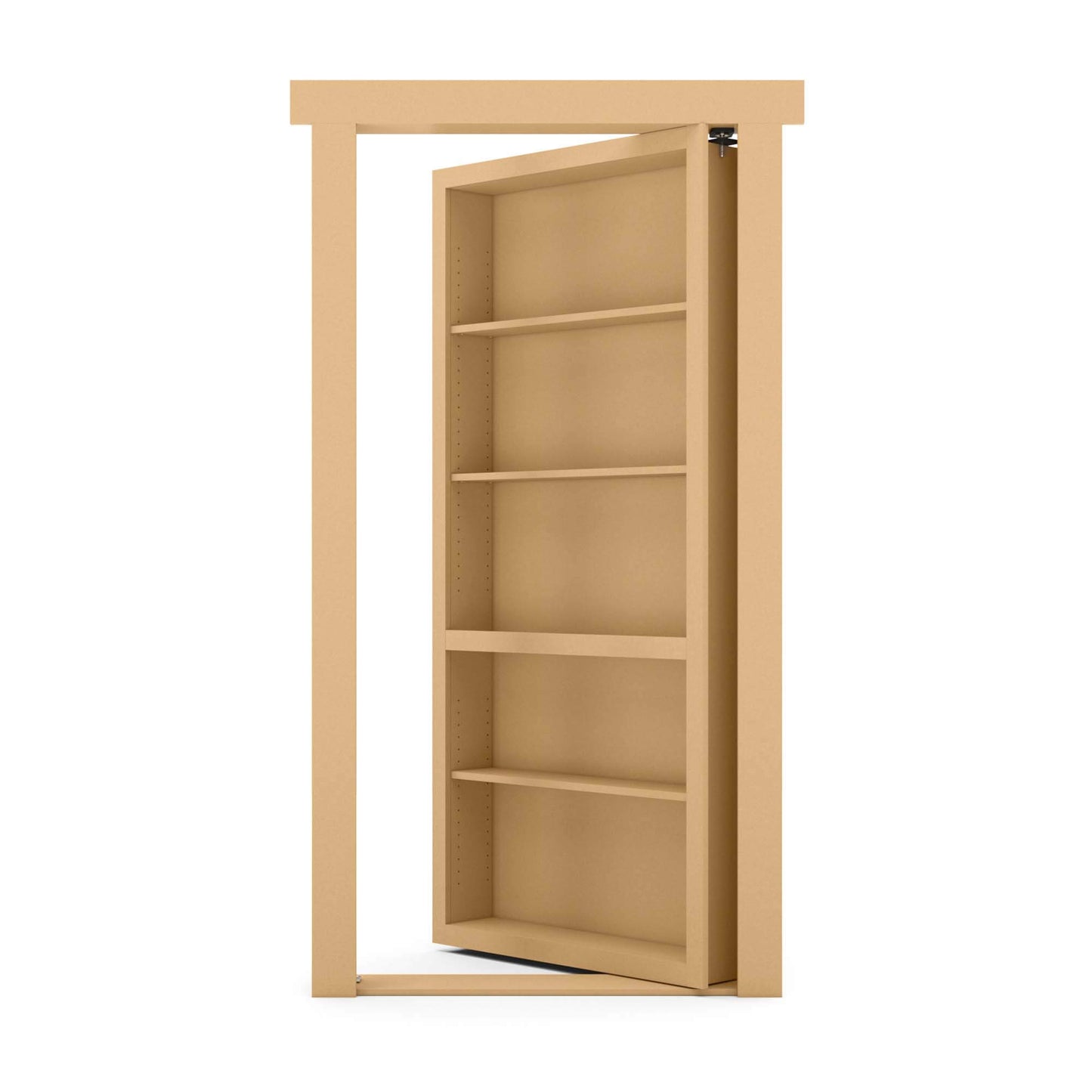 Unassembled Paint Grade Flush Mount Bookcase Door - Murphy Door