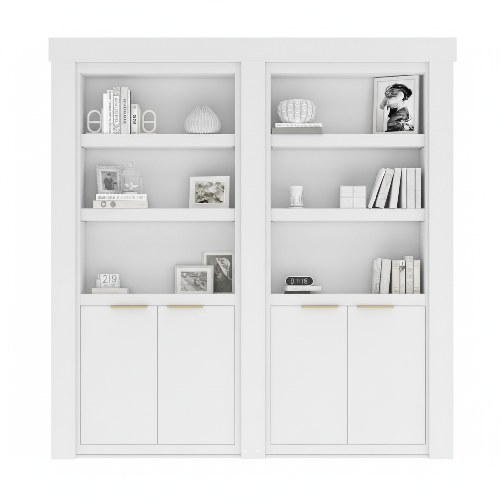 EcoCrafted French Murphy Door Bookcase