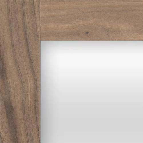 Murphy Door® wooden frame in medium walnut finish with clean white interior panel, showcasing natural wood grain texture.