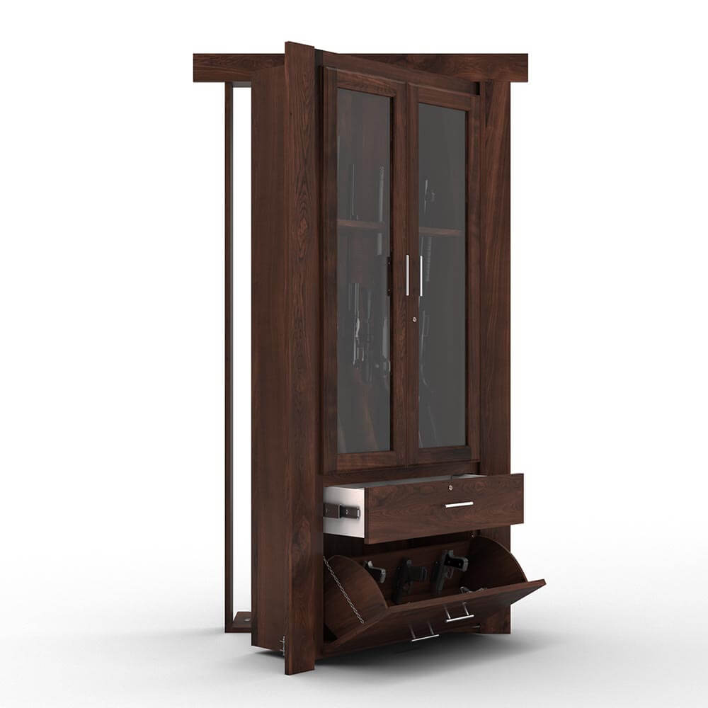Hidden Flush Mount Maple Gun Cabinet Door - Murphy Door, Inc.