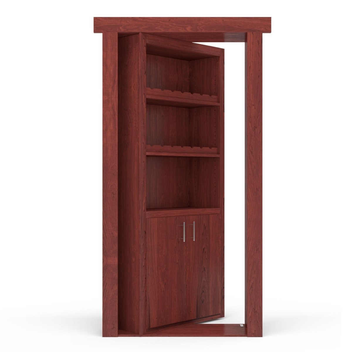 Hidden Flush Mount Maple Wine Rack Door - Murphy Door, Inc.