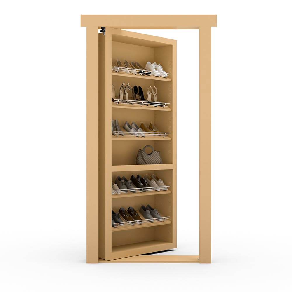 Hidden Flush Mount Paint Grade Shoe Rack Door - Murphy Door, Inc.