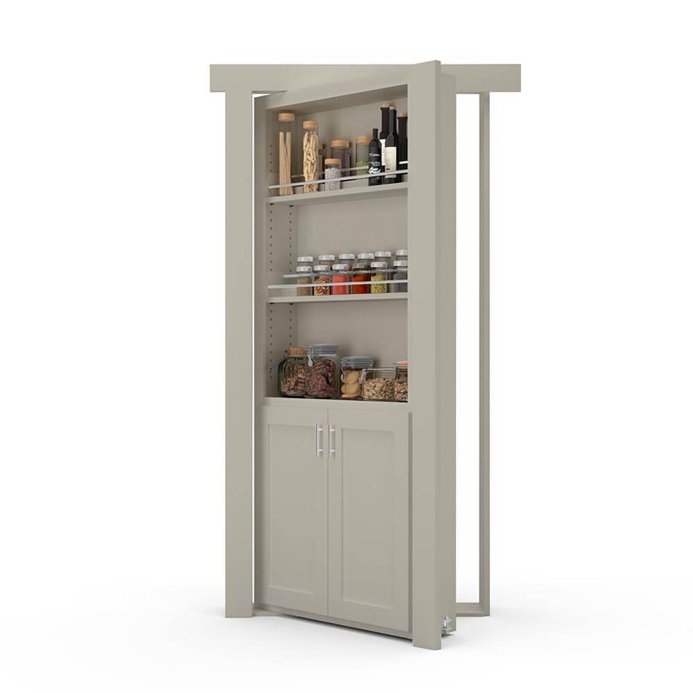 Hidden Flush Mount Paint Grade Spice Rack Door - Murphy Door, Inc.