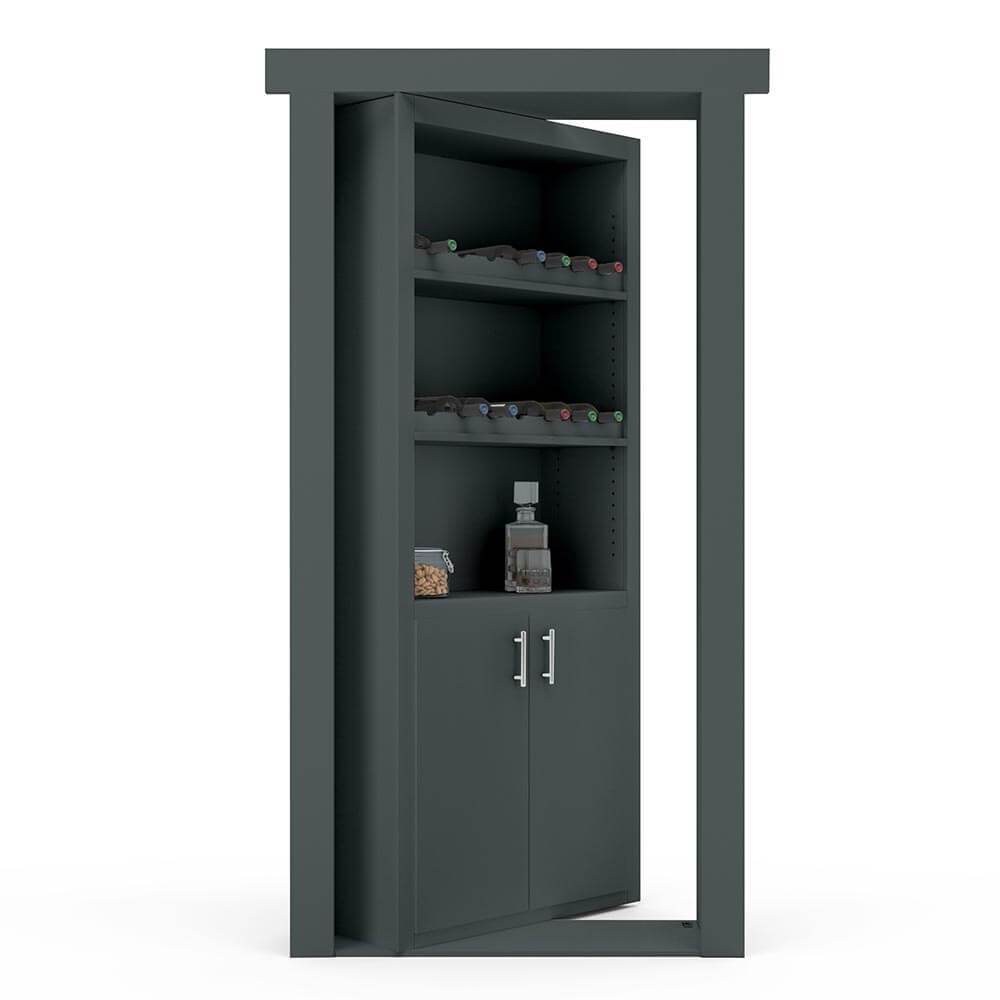 Hidden Flush Mount Paint Grade Wine Rack Door - Murphy Door, Inc.