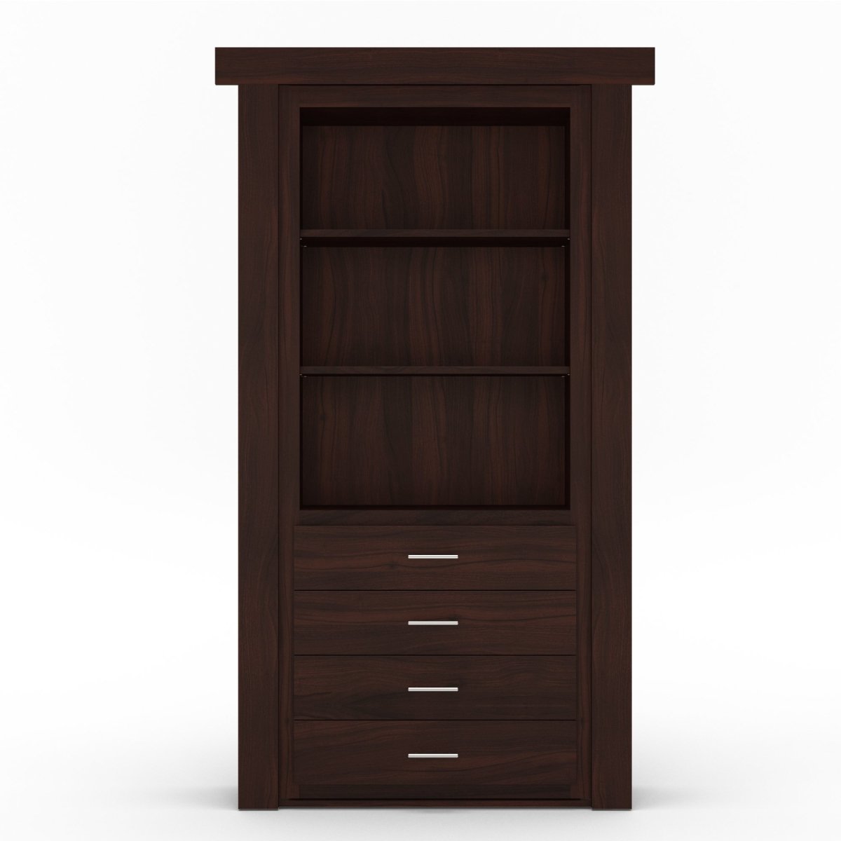 Hidden Flush Mount Walnut Dresser Door - Murphy Door, Inc.