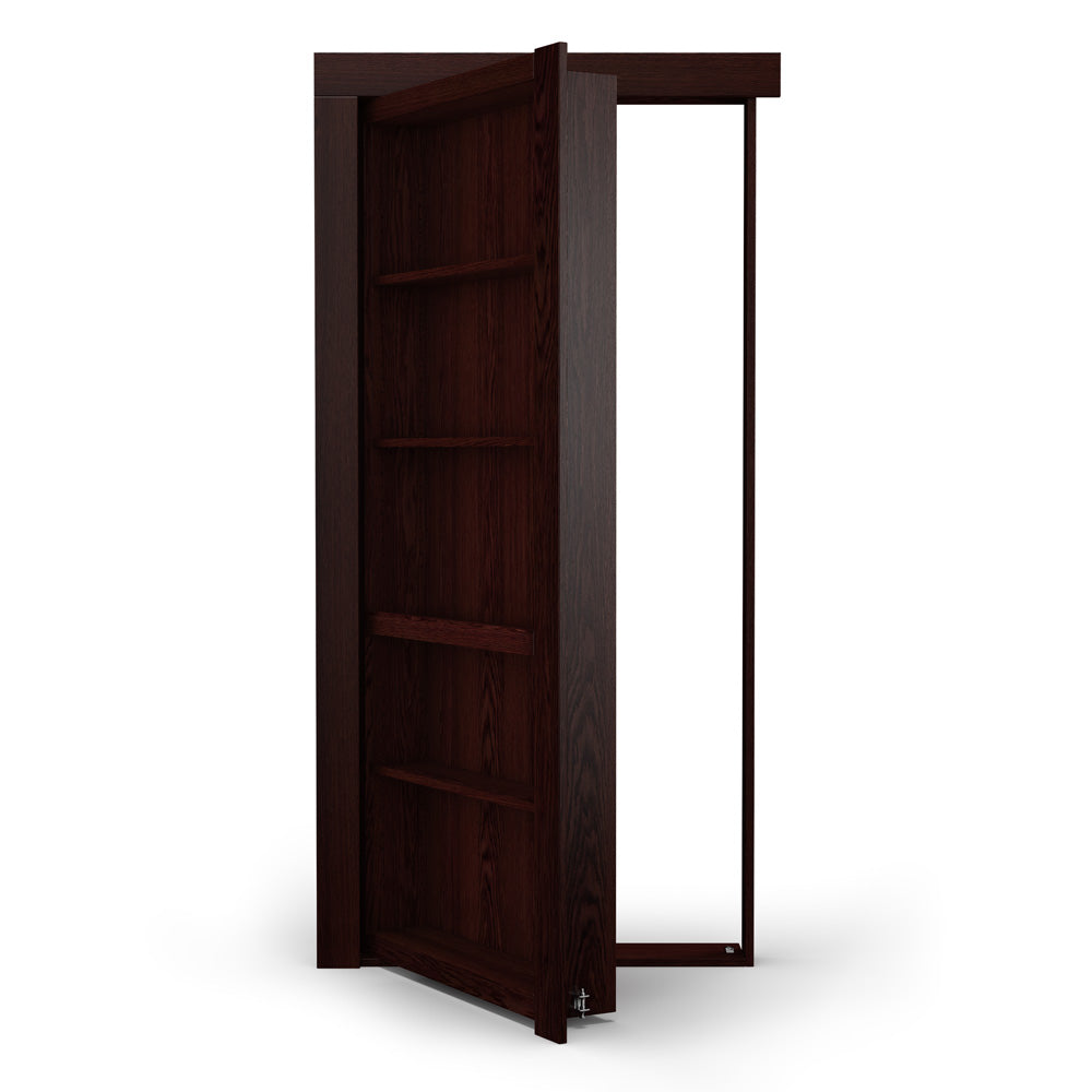 Single Flush Mount Oak Hidden Bookcase Door - Murphy Door, Inc.