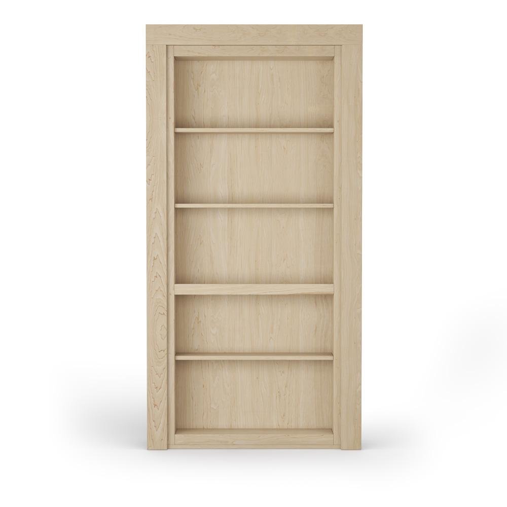 Single Flush Mount Maple Hidden Bookcase Door - Murphy Door, Inc.