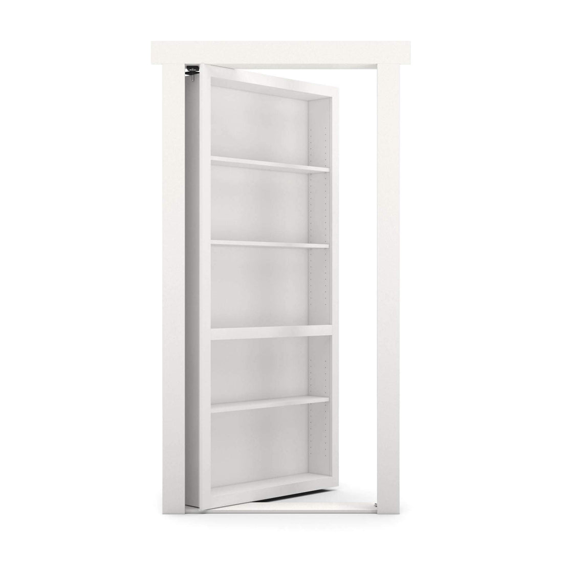 Murphy Door white hidden bookcase door shown in action