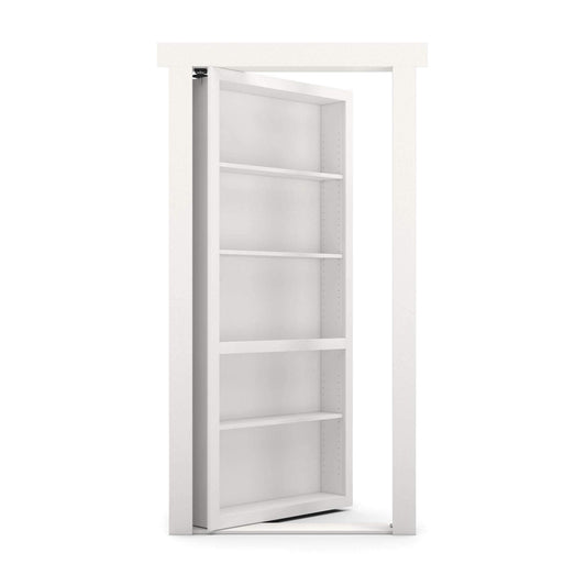 Murphy Door white hidden bookcase door shown in action