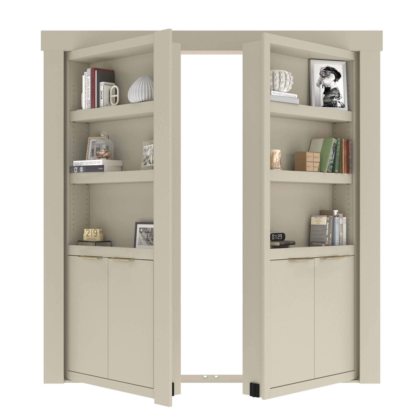 EcoCrafted French Murphy Door Bookcase