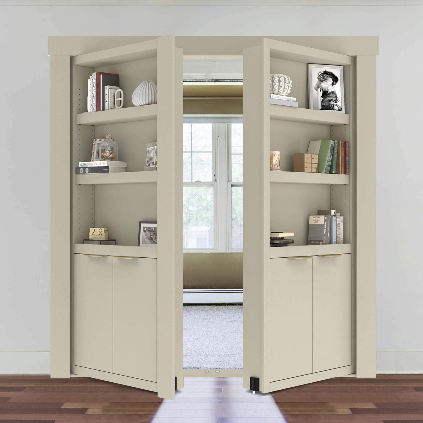 EcoCrafted French Murphy Door Bookcase