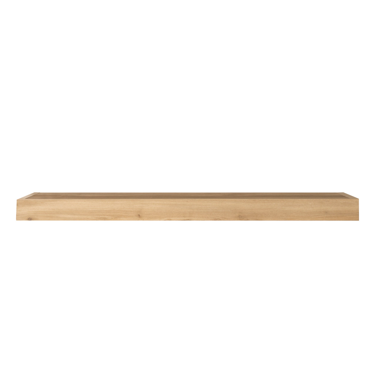 Murphy Door® light wood floating wall shelf with a recessed top surface, minimalist design.