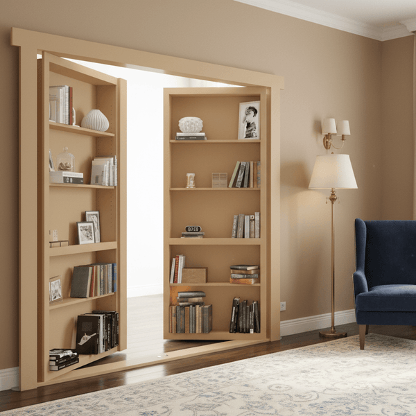 Murphy Door unfinished French door panel kit in swing-action position