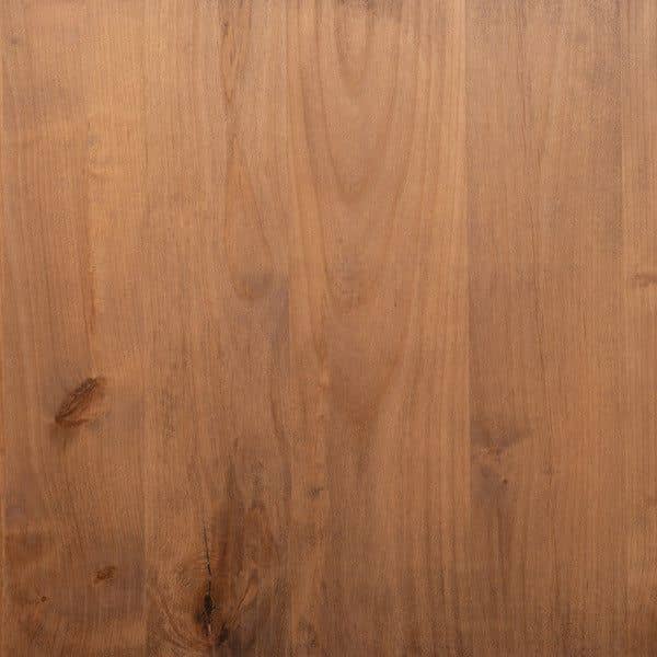 Murphy Door® Knotty Alder Veneer (Single Door) panel, warm reddish-brown wood grain with knots for Flush Mount 2.0, MD Configurator.