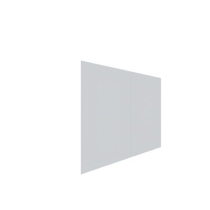 Lower Raised Panel Cabinet Door - Left (Paint Grade) (French Door) - Paint Grade / White