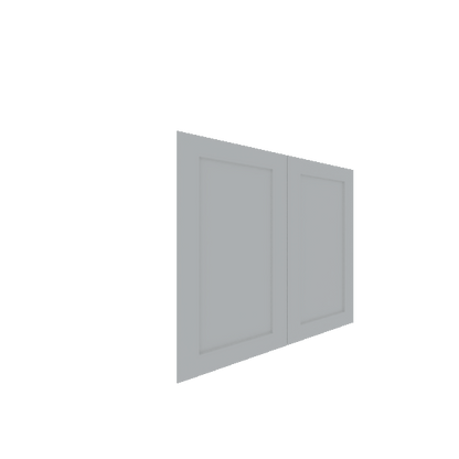 Lower Shaker Cabinet Door - Left (Paint Grade) (French Door) - Paint Grade / Primer Only
