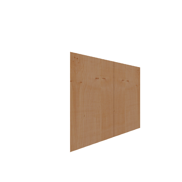 Lower Slab Cabinet Door - Right (Veneers) (French Door) - Knotty Alder Veneer / Unfinished