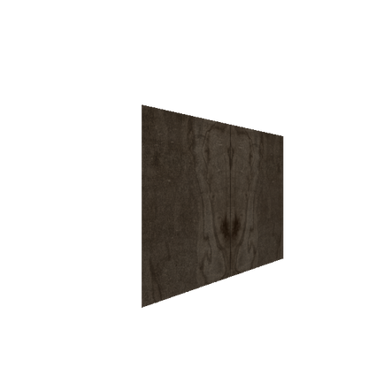 Lower Slab Cabinet Door - Left (Veneers) (French Door) - Maple Veneer / Burnt Coal Stain