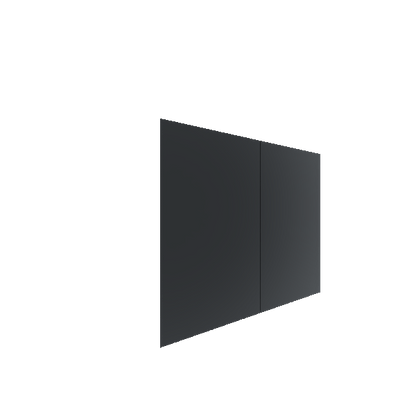 Lower Slab Cabinet Door - Left (Paint Grade) (French Door) - Paint Grade / Black