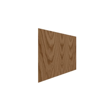 Lower Slab Cabinet Door - Left (Veneers) (French Door) - Red Oak Veneer / Medium Stain
