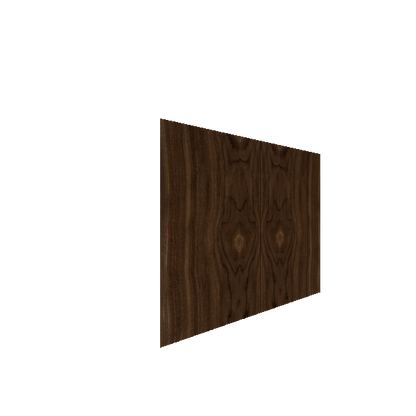 Lower Slab Cabinet Door - Left (Veneers) (French Door) - Walnut Veneer / Burnt Coal Stain