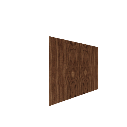 Lower Slab Cabinet Door - Left (Veneers) (French Door) - Walnut Veneer / Unfinished