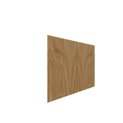 Lower Slab Cabinet Door - Left (White Oak) (French Door) - White Oak Veneer / Unfinished