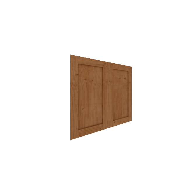 Lower Inset Shaker Cabinet Door (Single Door) (Veneers) - Knotty Alder Veneer / Clear Stain