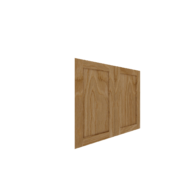 Lower Inset Shaker Cabinet Door (White Oak) (Single Door) - White Oak Veneer / Unfinished