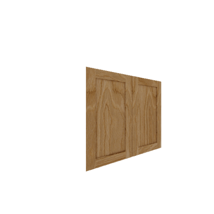 Lower Inset Shaker Cabinet Door (White Oak) (Single Door) - White Oak Veneer / Unfinished