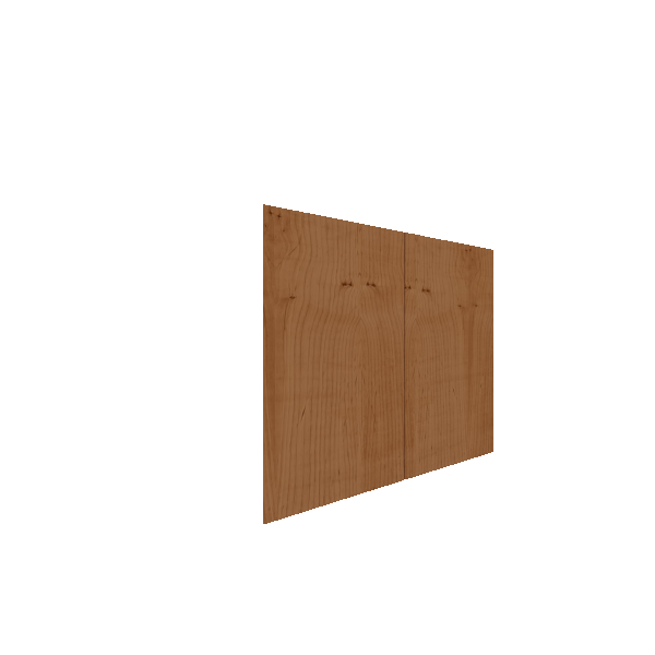 Lower Inset Slab Cabinet Door - Right (French Door) (Veneers) - Knotty Alder Veneer / Clear Stain