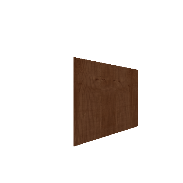 Lower Inset Slab Cabinet Door - Right (French Door) (Veneers) - Knotty Alder Veneer / Medium Stain