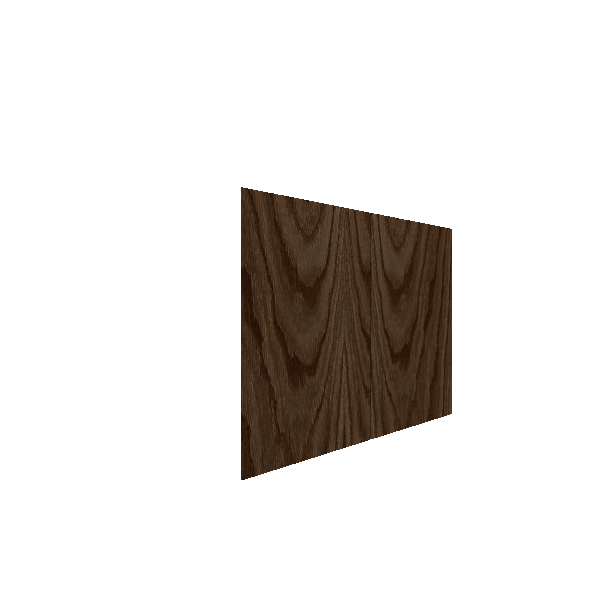 Lower Inset Slab Cabinet Door - Left (French Door) (Veneers) - Red Oak Veneer / Burnt Coal Stain