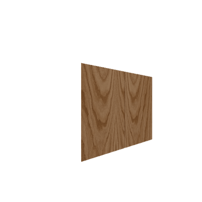 Lower Inset Slab Cabinet Door - Right (French Door) (Veneers) - Red Oak Veneer / Medium Stain
