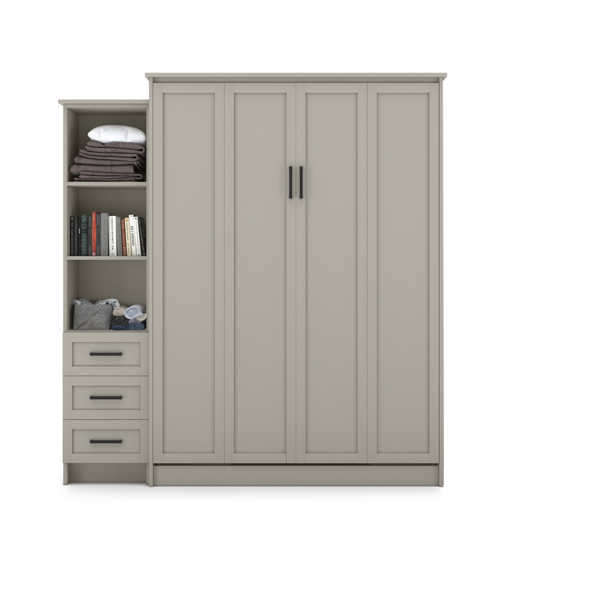 Murphy Bed - Twin - Left Side Cabinet - Murphy Door