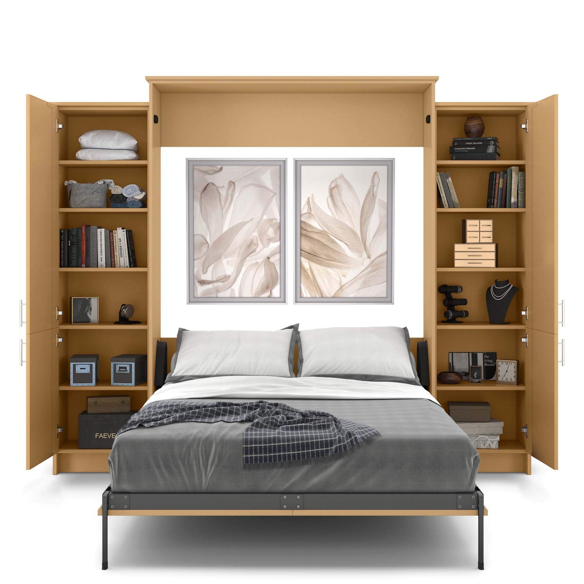 Murphy Bed Cabinet with Side Storage | Murphy Door Murphy Bed Cabinet with Side Storage | Murphy Door