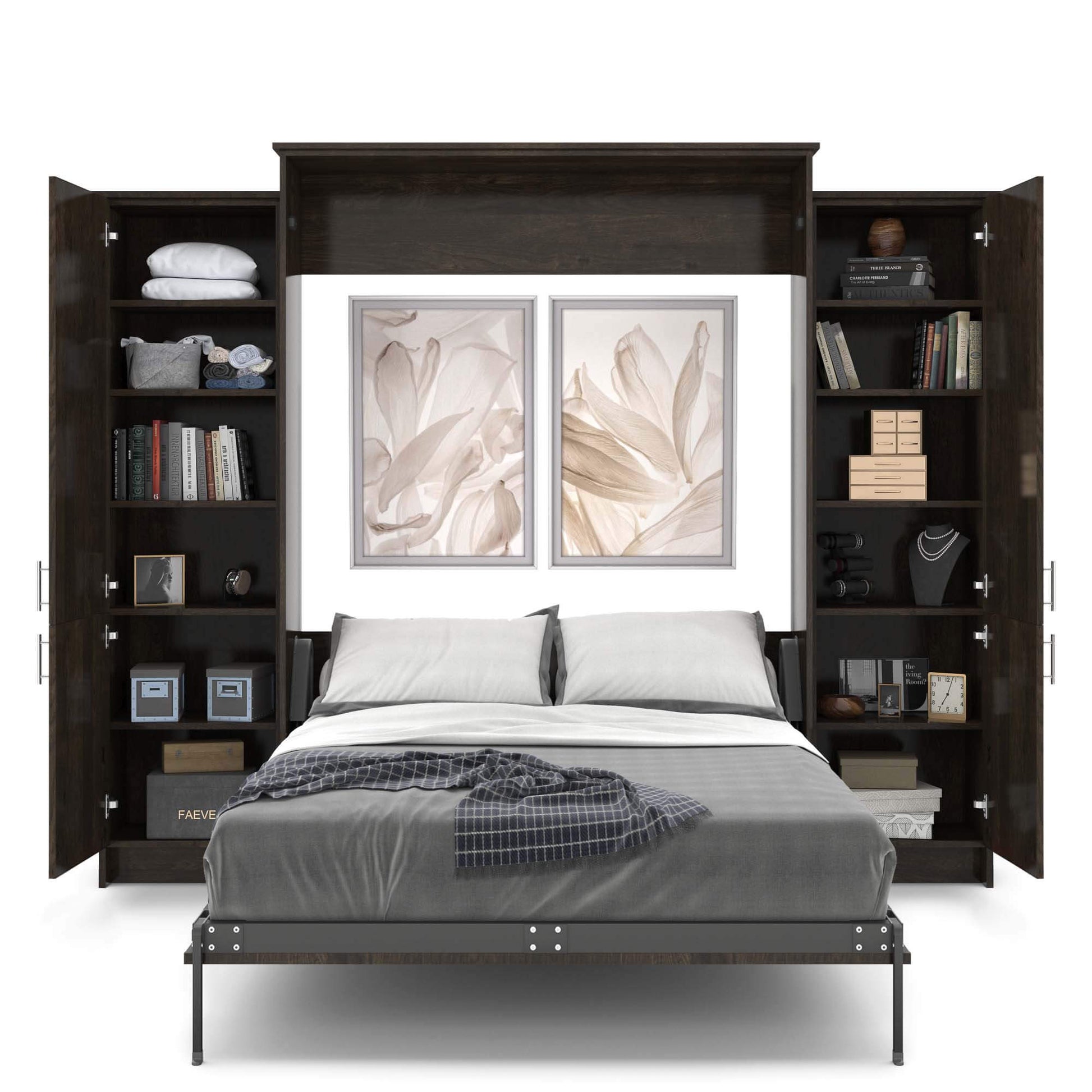 Murphy Bed Cabinet with Side Storage | Murphy Door Murphy Bed Cabinet with Side Storage | Murphy Door
