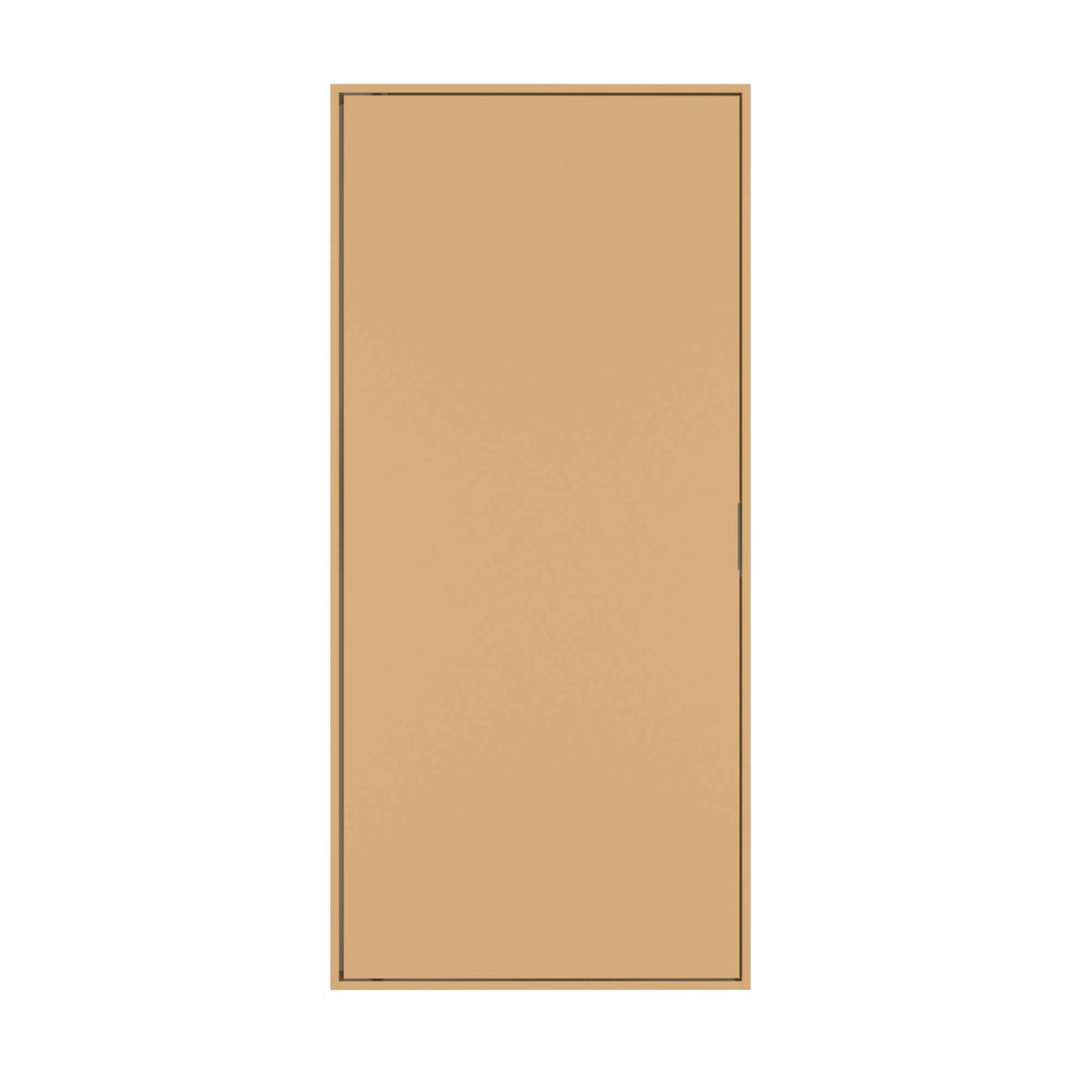 Murphy Door® Installations Services: full-length, light brown hidden door with subtle handle.