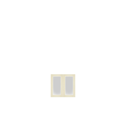 Murphy Door® Lower Glass Panel Cabinet Door (White Oak) with dark glass. Flush Mount 2.0, MD Configurator.