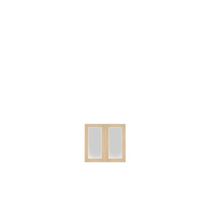 Murphy Door® Lower Glass Panel Cabinet Door (White Oak) (Single Door), Flush Mount 2.0, configured via MD Configurator.