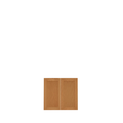 Murphy Door® wooden cabinet doors in light oak finish, featuring clean recessed panels and natural wood grain.