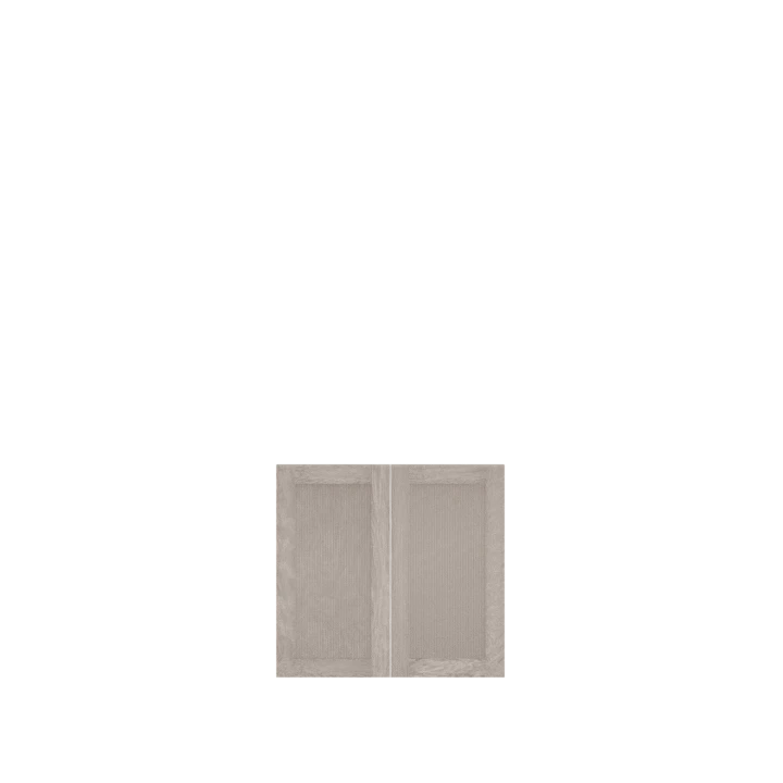 Murphy Door® cabinet door panels in light gray wood, featuring clean rectangular design with subtle texture detailing.