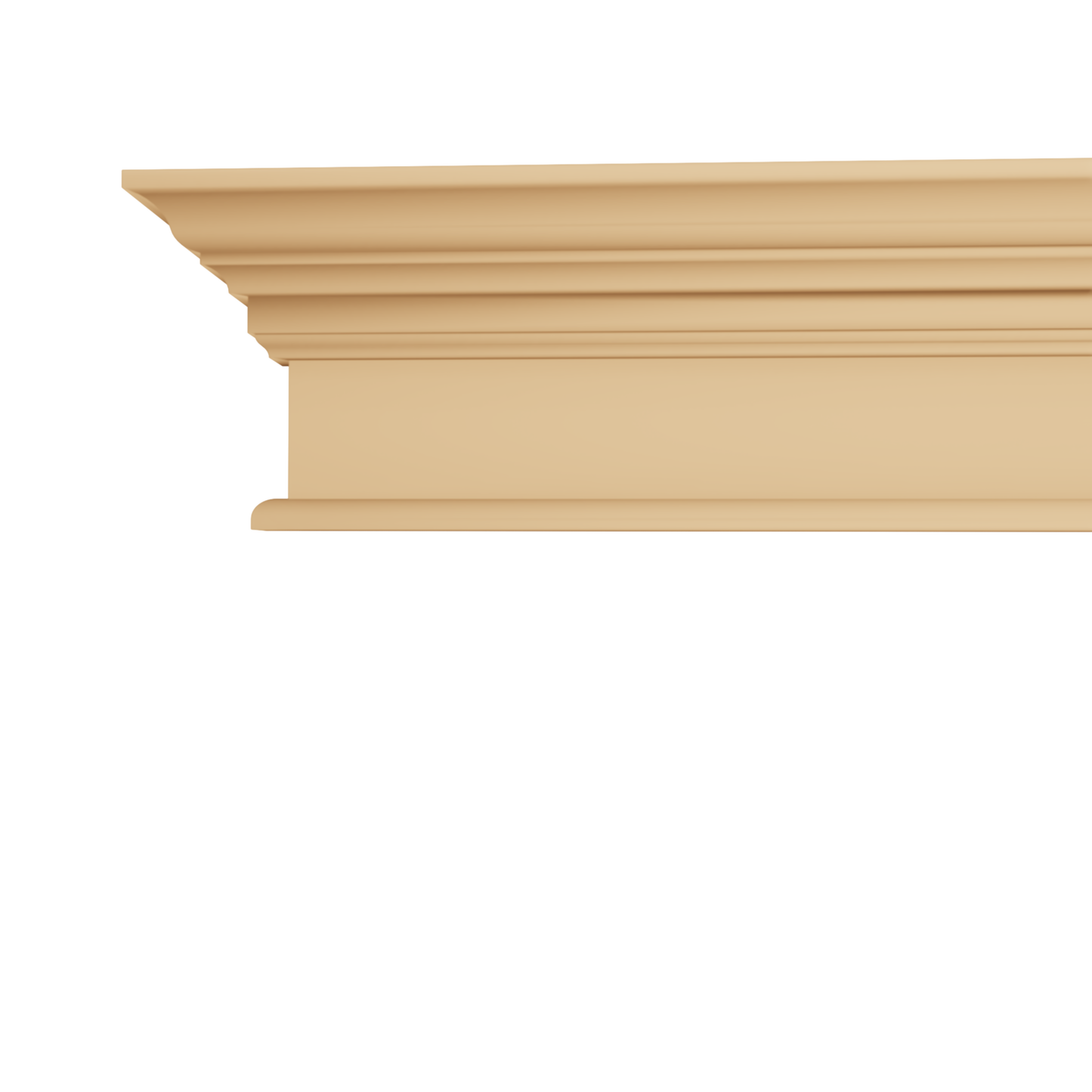 Crown Front Entablature (Paint Grade) (Single Door)