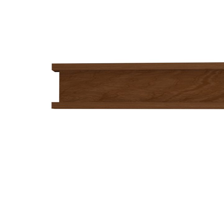 Murphy Door® wooden trim piece in rich brown walnut finish, featuring straight edges and natural wood grain patterns.