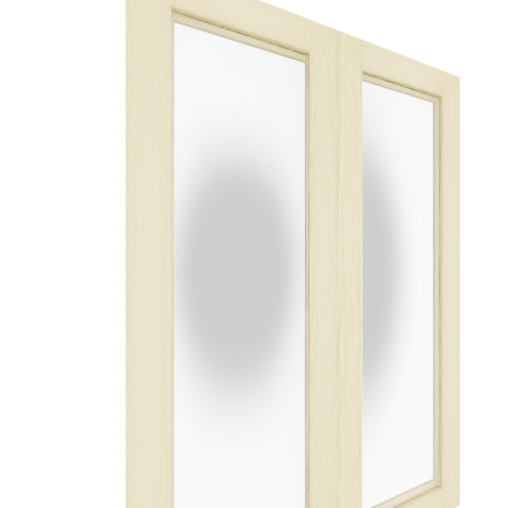 Murphy Door® Upper Glass Panel Cabinet Door (White Oak) (Single Door), Flush Mount 2.0, with frosted glass.