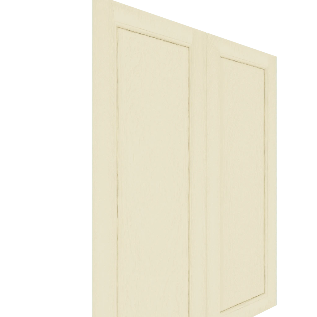 Murphy Door® Upper Inset Raised Panel Cabinet Door (White Oak) (Single Door), creamy, Flush Mount 2.0