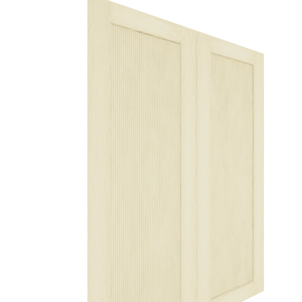 Murphy Door® Upper Inset Shaker Cabinet Door (White Oak) (Single Door) with reeded panel, Flush Mount 2.0.