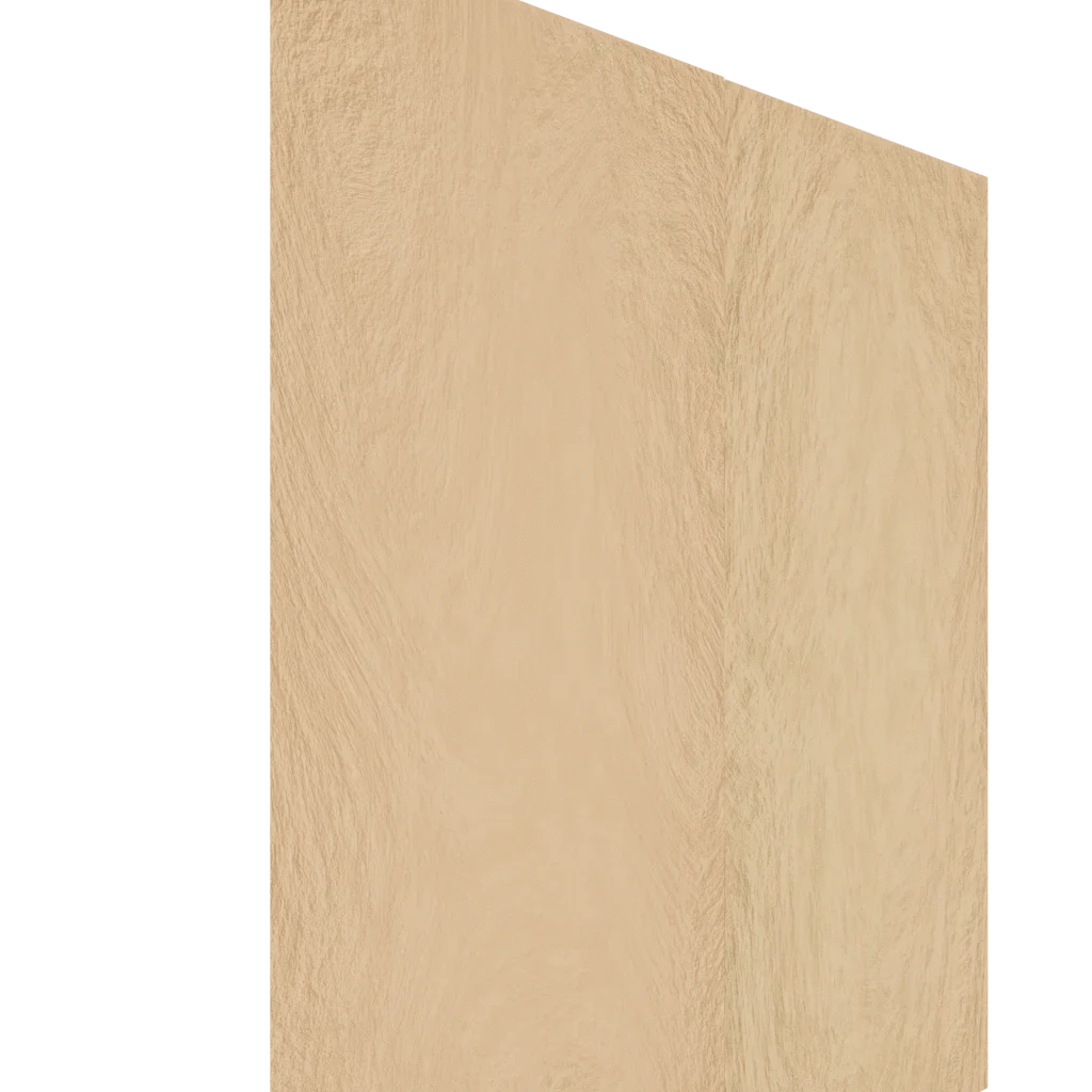 Close-up of an Upper Slab Cabinet Door in light white oak showing textured wood grain