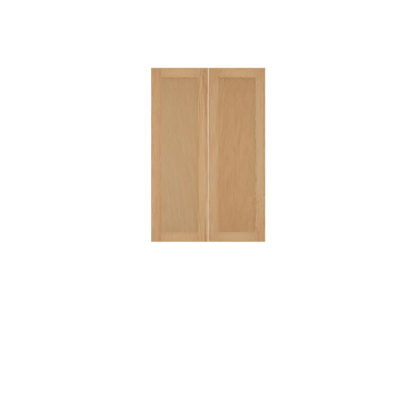 Murphy Door® light oak wood cabinet doors with clean, simple recessed panel design in natural finish.