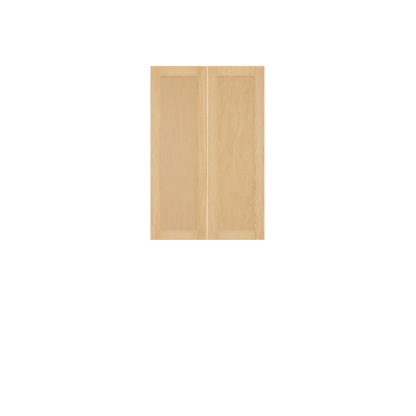 Murphy Door® light wood panel cabinet doors in natural oak finish, featuring simple rectangular design.